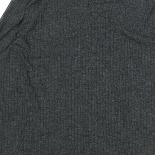 Bonmarché Womens Green Polyester Basic T-Shirt Size 12 V-Neck - Ribbed