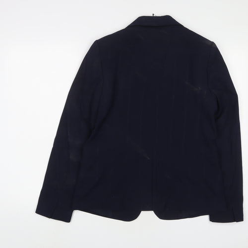 Marks and Spencer Womens Blue Jacket Blazer Size 10 Button