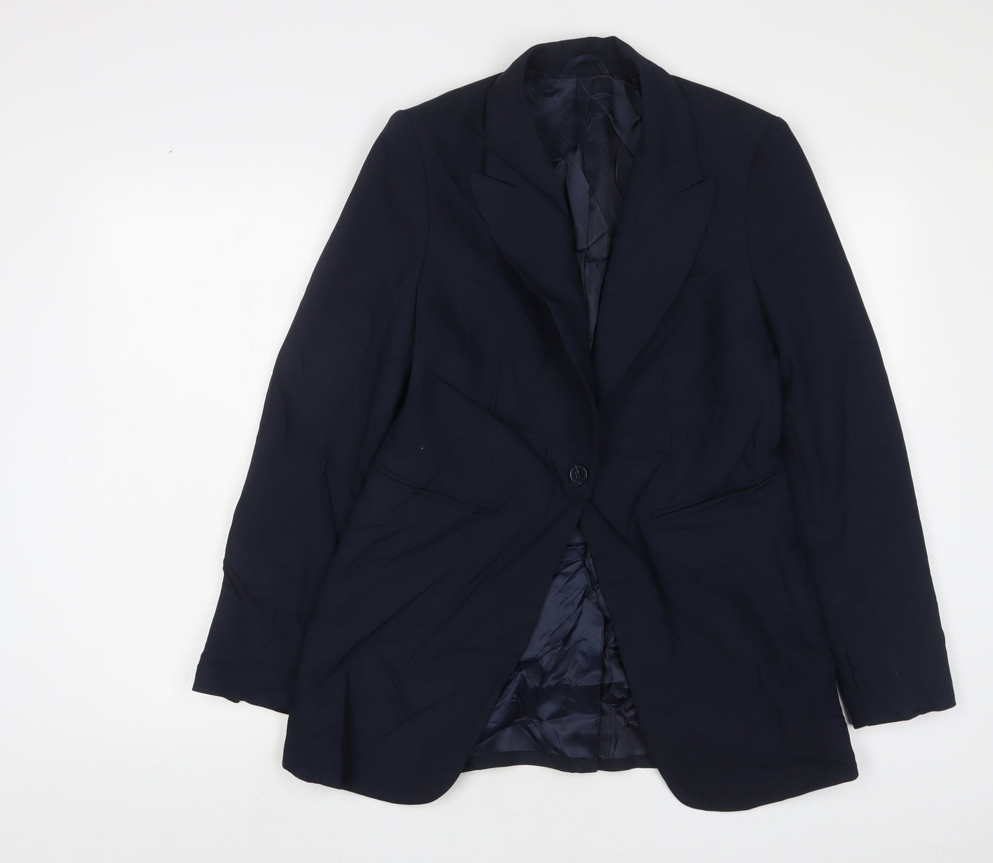 Marks and Spencer Womens Blue Jacket Blazer Size 8 Button