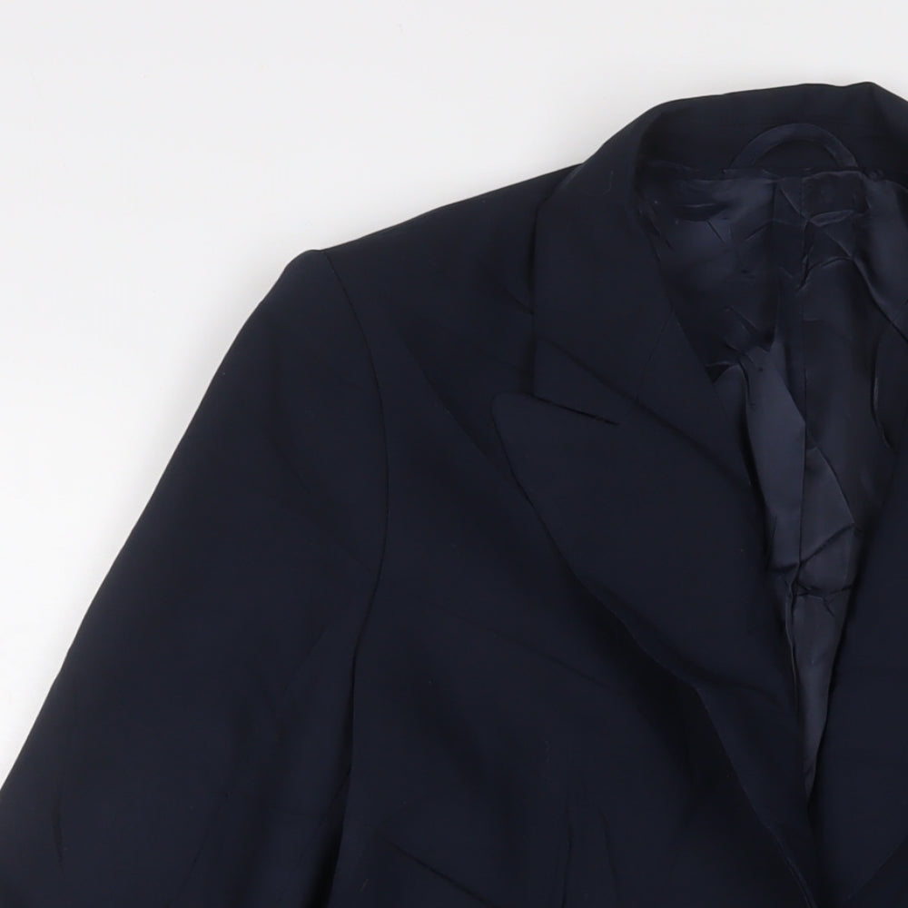Marks and Spencer Womens Blue Jacket Blazer Size 8 Button