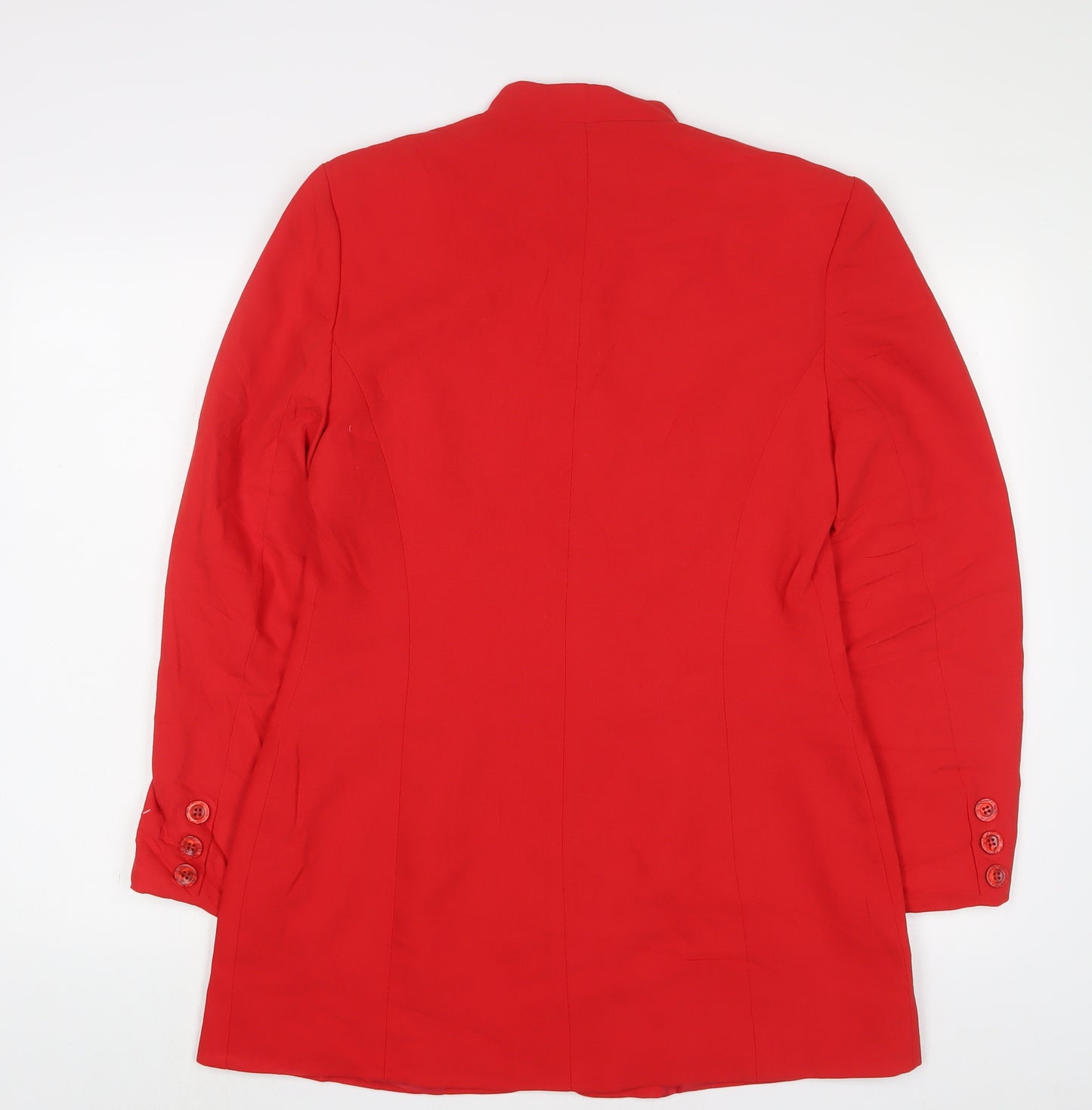 Richards Womens Red Jacket Blazer Size 14 Buckle