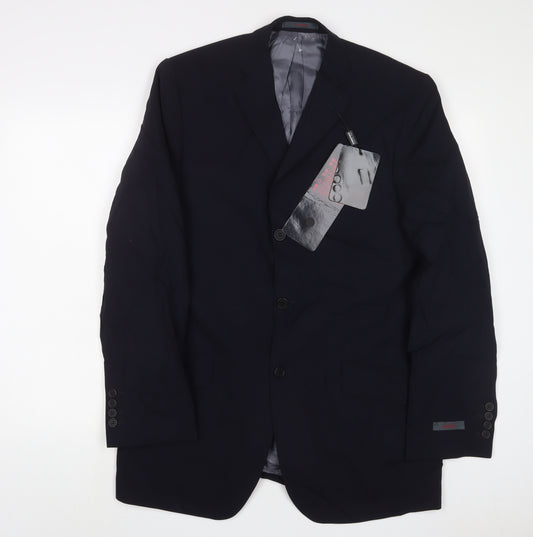 Ted Baker Mens Blue Wool Jacket Suit Jacket Size 40 Regular