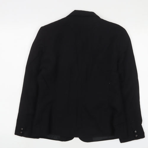 Littlewoods Womens Black Jacket Blazer Size 14 Button