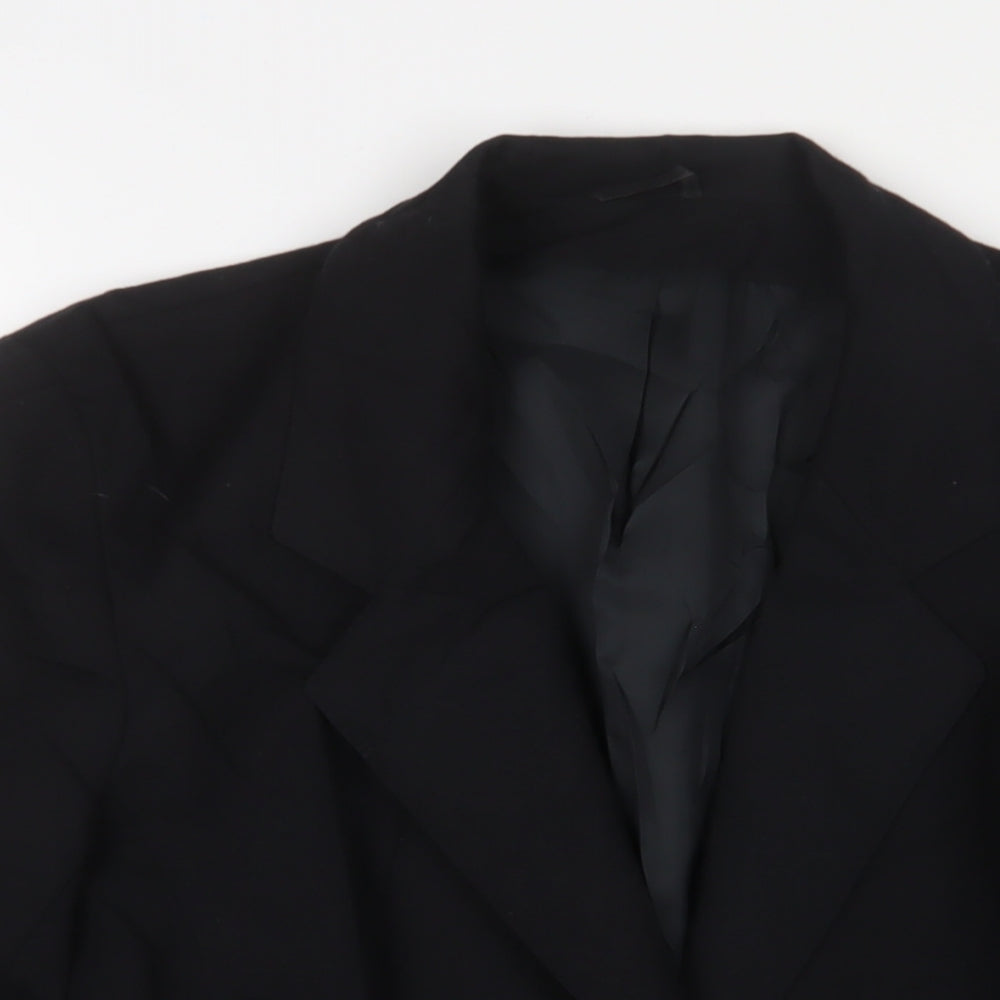 Littlewoods Womens Black Jacket Blazer Size 14 Button