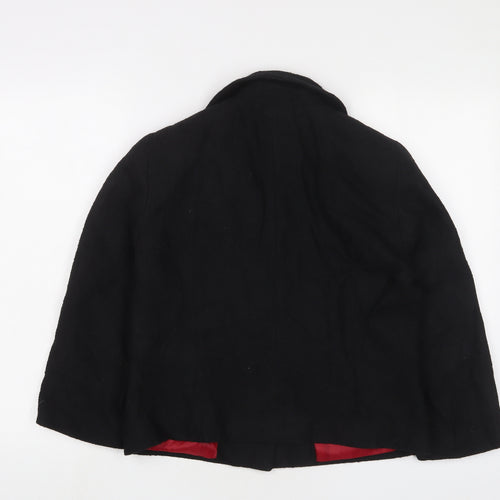 H&M Womens Black Jacket Size 14 Snap