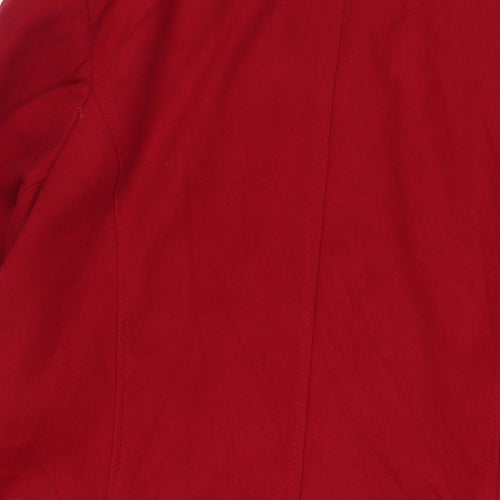 Agenda Womens Red Overcoat Coat Size 24 Button