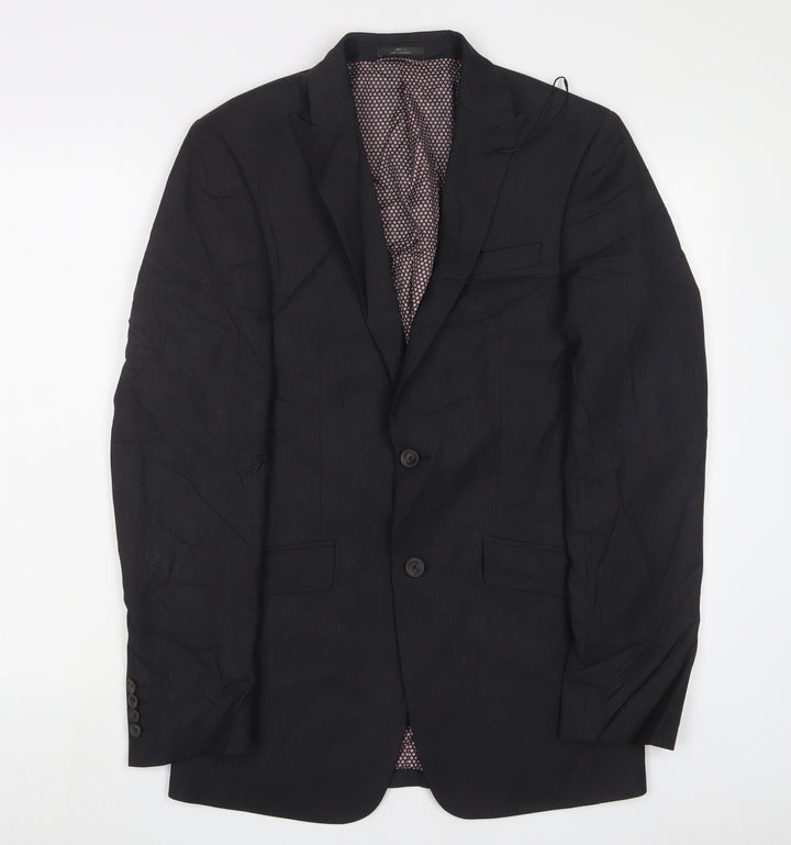 Marks and Spencer Mens Grey Polyester Jacket Suit Jacket Size 34 Regular