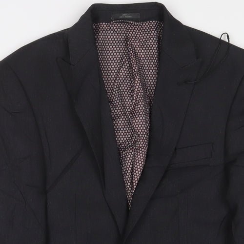 Marks and Spencer Mens Grey Polyester Jacket Suit Jacket Size 34 Regular
