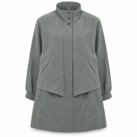 Front view of Aquabury women’s green jacket, size M, button