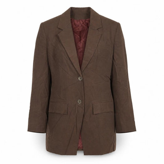 Front view of Principles women’s brown jacket blazer, size UK 10, button