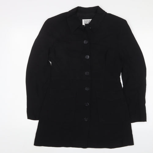 Oasis Womens Black Jacket Blazer Size 10 Button