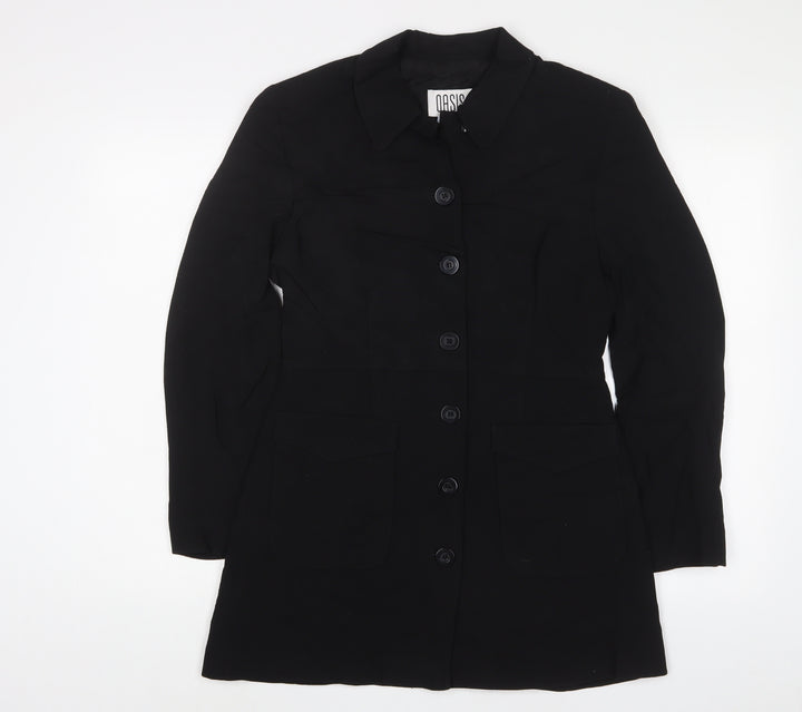 Oasis Womens Black Jacket Blazer Size 10 Button