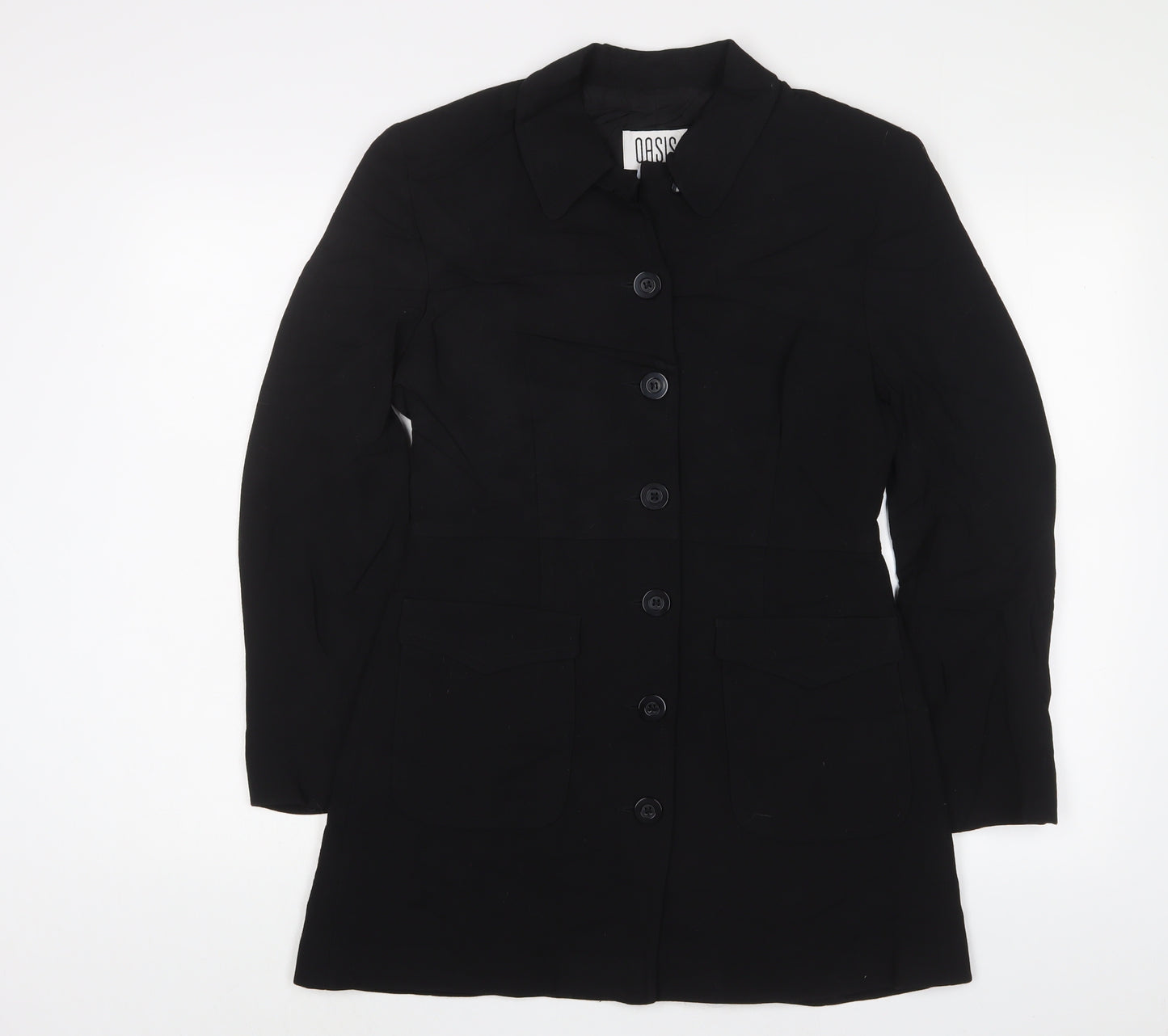 Oasis Womens Black Jacket Blazer Size 10 Button