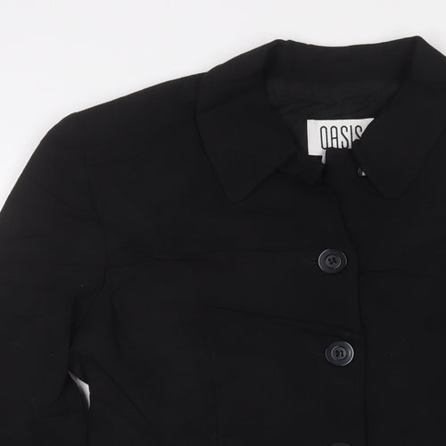 Oasis Womens Black Jacket Blazer Size 10 Button