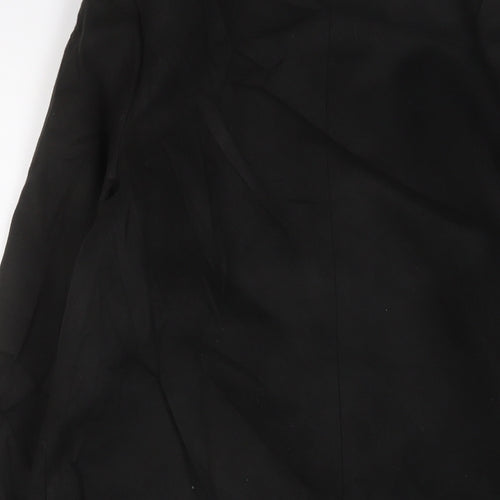 Marks and Spencer Womens Black Overcoat Coat Size 8 - Open