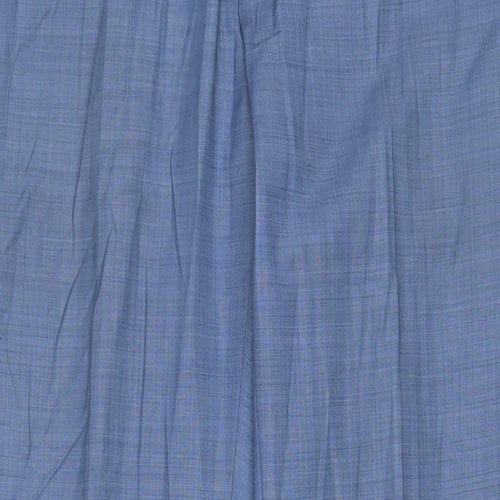 River Island Mens Blue Wool Trousers Size 36 in L34 in Regular Hook & Eye - Long Leg