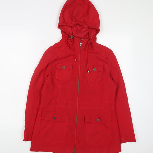 Marks and Spencer Womens Red Jacket Size 10 Zip