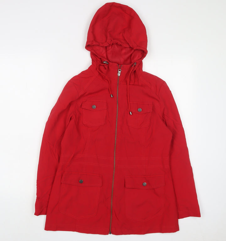Marks and Spencer Womens Red Jacket Size 10 Zip