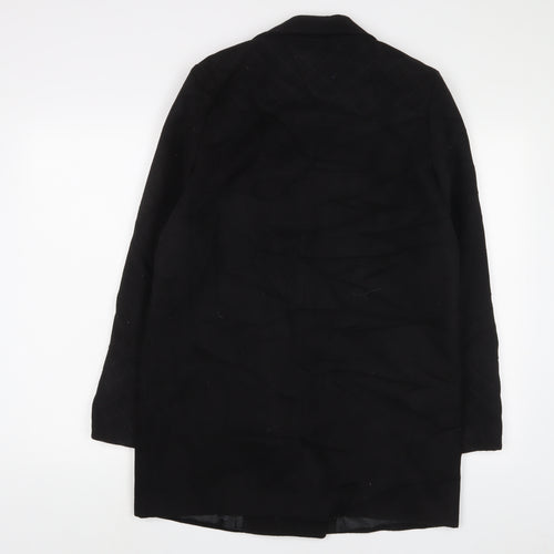 Dorothy Perkins Womens Black Overcoat Coat Size 12 Zip