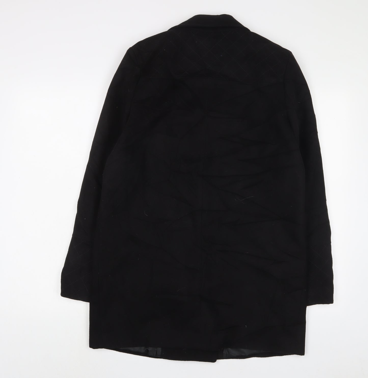 Dorothy Perkins Womens Black Overcoat Coat Size 12 Zip