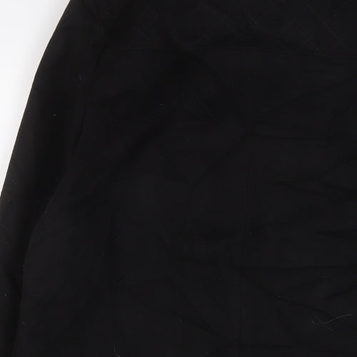 Dorothy Perkins Womens Black Overcoat Coat Size 12 Zip