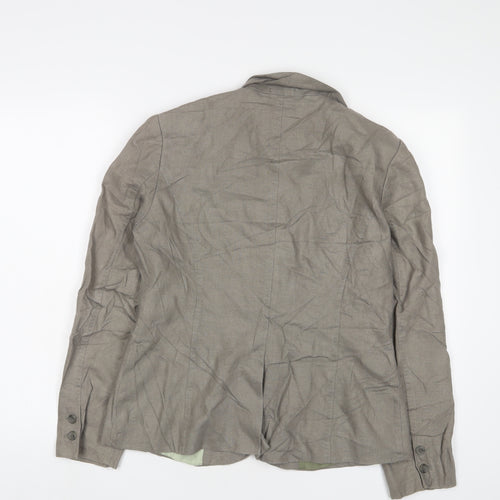 Per Una Womens Green Jacket Blazer Size 12 Button