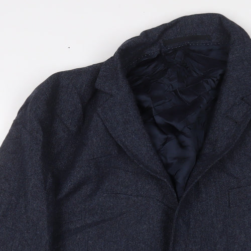 Nigel Hall Mens Blue Wool Jacket Suit Jacket Size 42 Regular