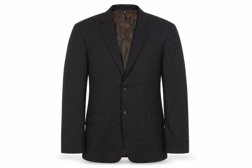 Front view of bro men’s brown wool jacket suit jacket, size 42, regular