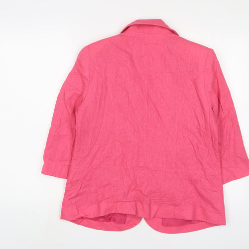 Bleifrei Womens Pink Jacket Blazer Size 16 Button