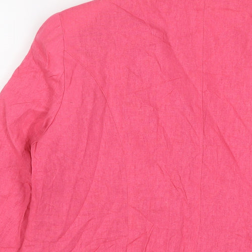 Bleifrei Womens Pink Jacket Blazer Size 16 Button