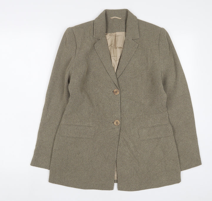 BHS Womens Brown Jacket Blazer Size 10 Button