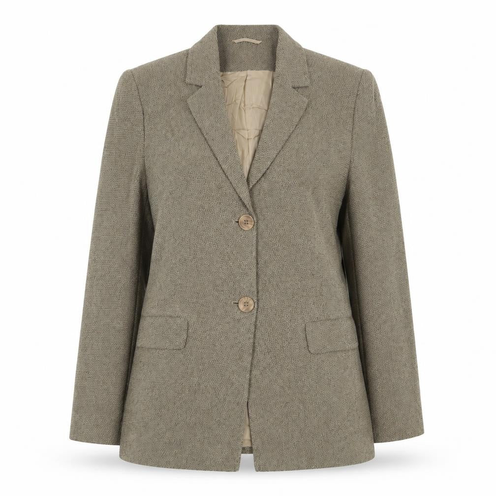 Front view of BHS women’s brown jacket blazer, size UK 10, button