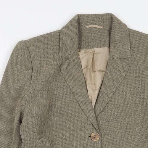 BHS Womens Brown Jacket Blazer Size 10 Button
