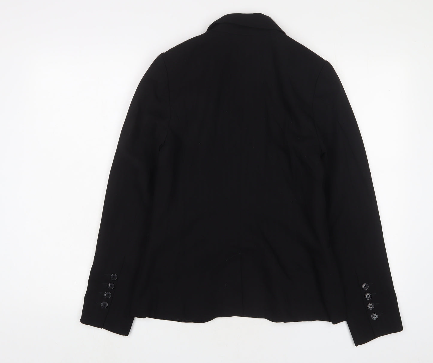 H&M Womens Black Jacket Blazer Size 10 Button
