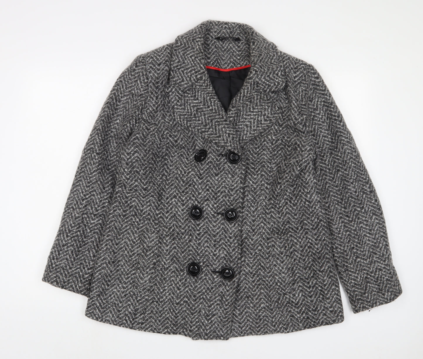 Classic Womens Red Jacket Size 14 Button