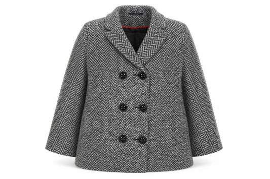Front view of Classics women’s red jacket, size UK 14, button