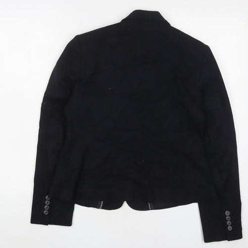 Marks and Spencer Womens Black Jacket Blazer Size 12 Button