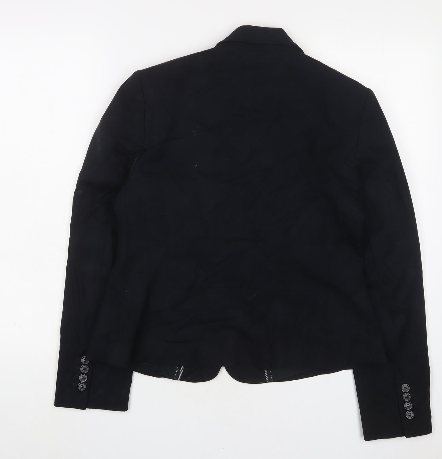 Marks and Spencer Womens Black Jacket Blazer Size 12 Button