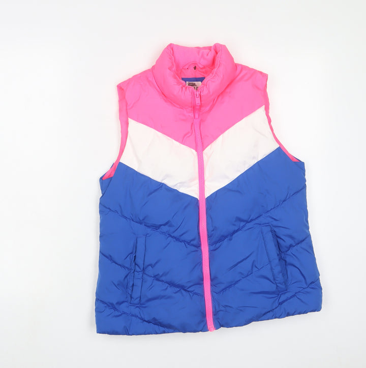 Gap Womens Multicoloured Striped Gilet Jacket Size S Zip