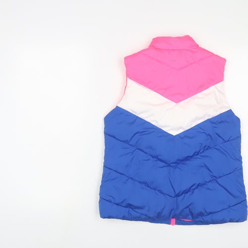 Gap Womens Multicoloured Striped Gilet Jacket Size S Zip