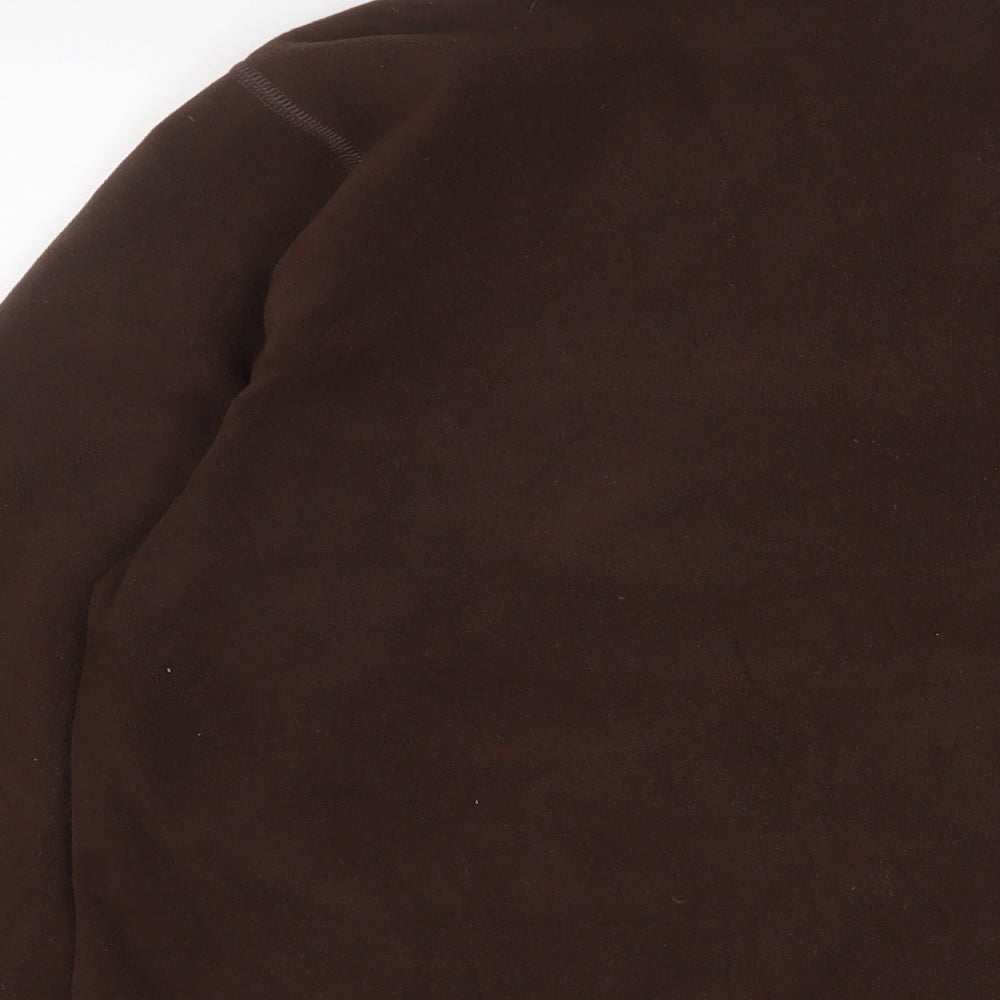 The North Face Womens Brown Polyester Pullover Sweatshirt Size XL Zip - Logo, Embroidered