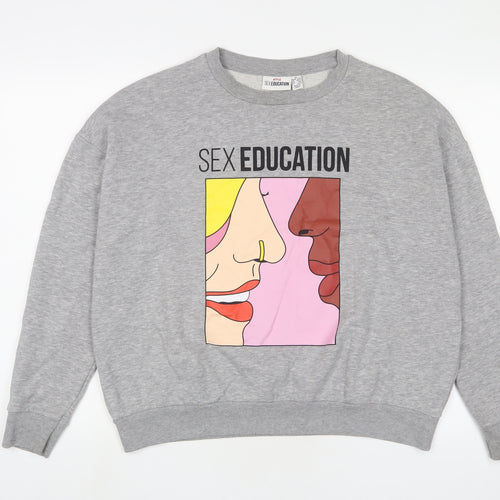 Sex Education Womens Grey Cotton Pullover Sweatshirt Size M Pullover