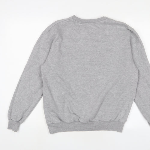 Mickey Mouse Womens Grey Cotton Pullover Sweatshirt Size 8 Pullover