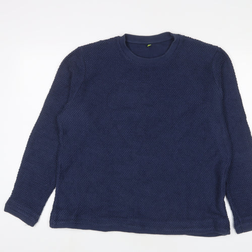 TEEMIL Womens Blue Cotton Pullover Sweatshirt Size XL Pullover