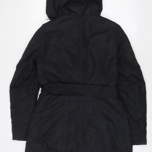 Greenstone Womens Black Jacket Coat Size 8 Zip - Belted