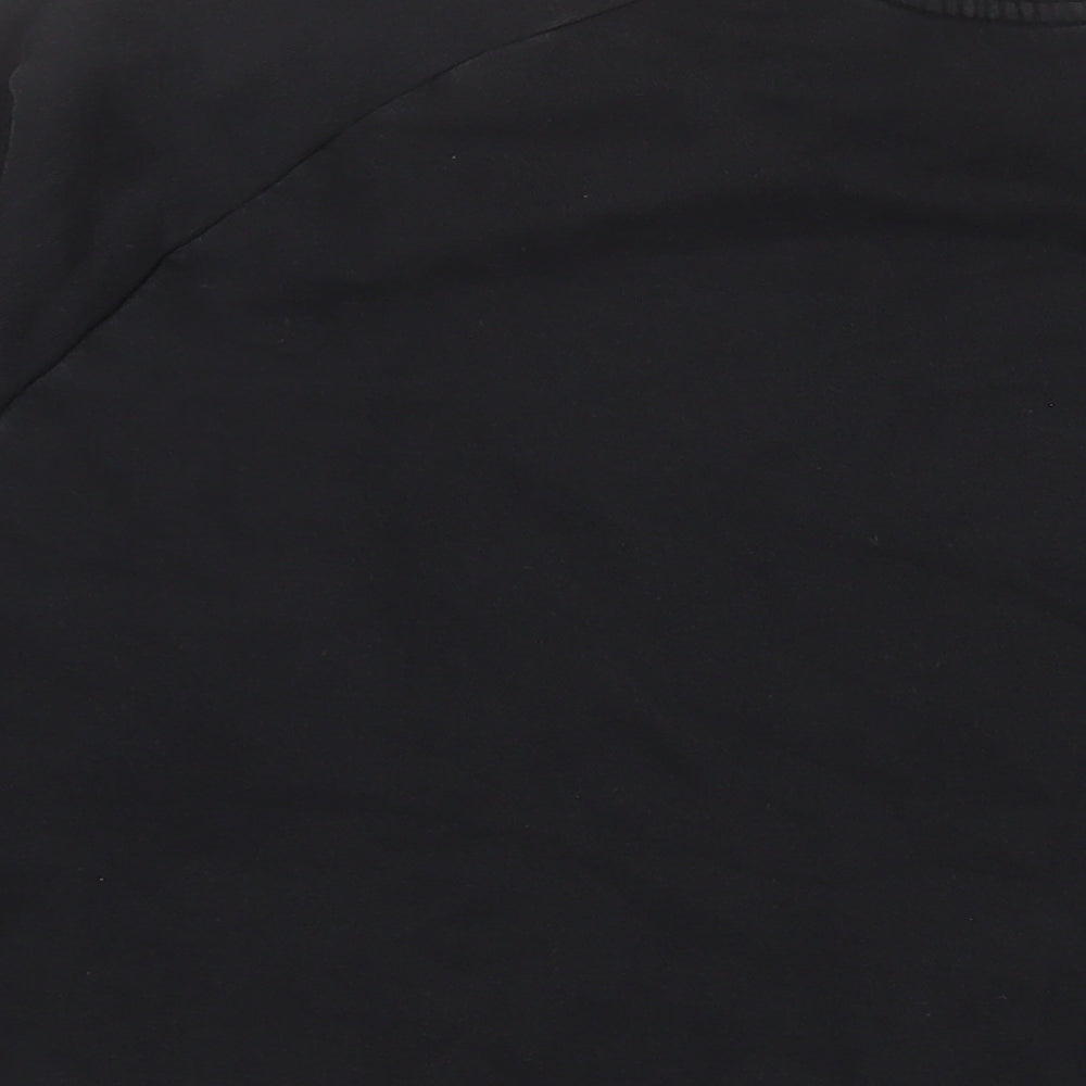 adidas Mens Black Cotton Pullover Sweatshirt Size 2XL