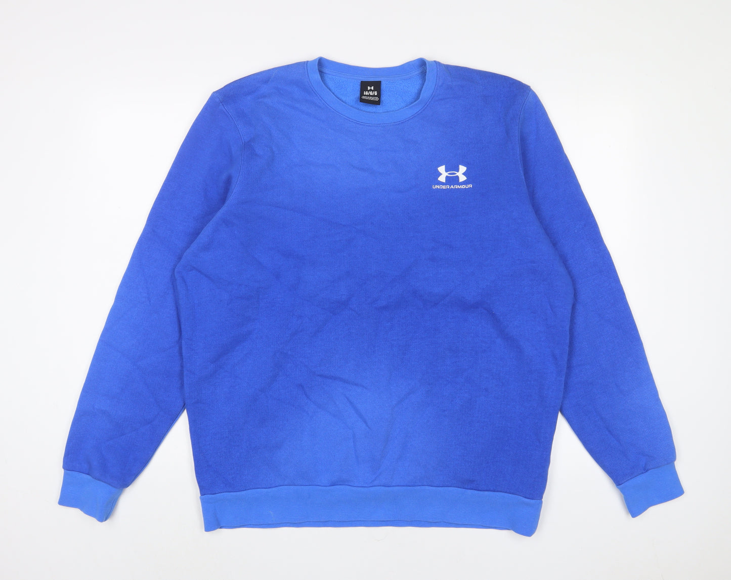 Under armour Mens Blue Cotton Pullover Sweatshirt Size L