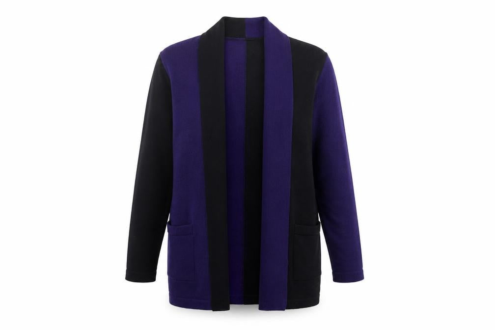Country Casuals Womens Purple V-Neck Acrylic Cardigan Jumper Size M