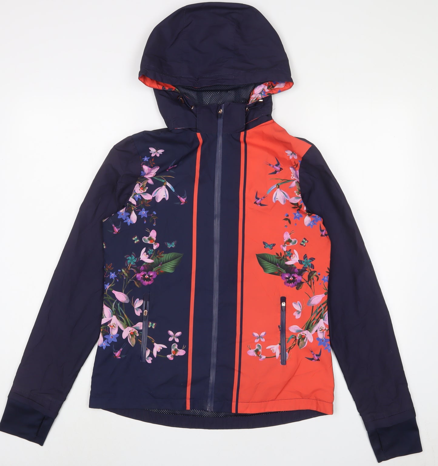Ted Baker Womens Multicoloured Floral Jacket Size S Zip