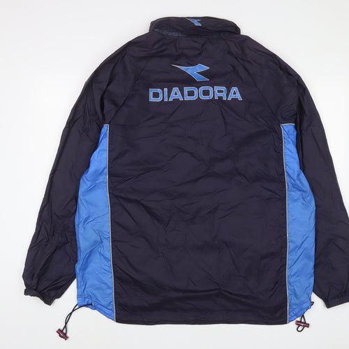 Diadora Mens Blue Jacket Size M Zip